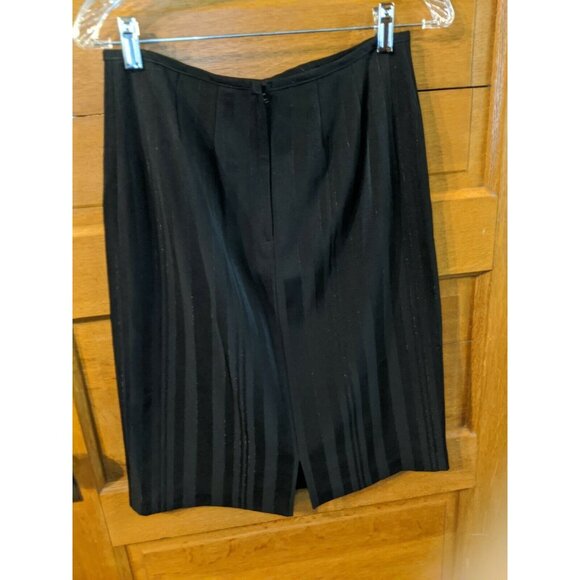 Blu Sage Black Suit Skirt Size 6 Women Pinstriped - Picture 2 of 5